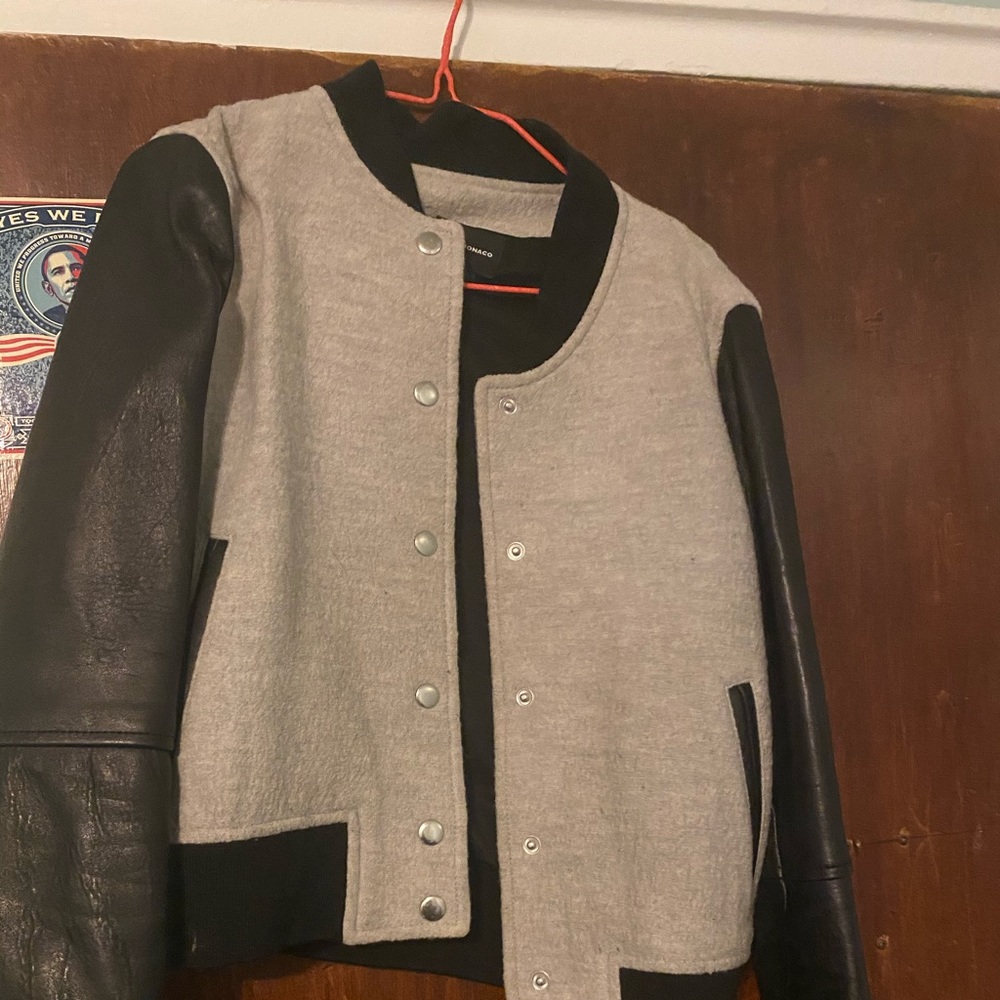 COPY - Club Monaco Varsity Jacket 100% leather sleeves